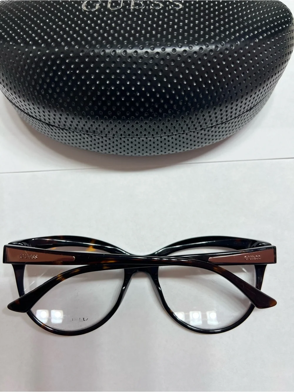 Guess 2464 Tortoiseshell Cat-Eye Glasses in Black-Brown